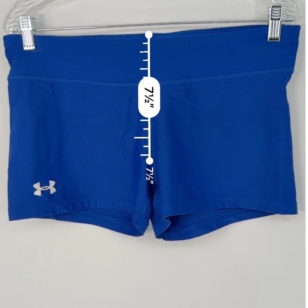 Under Armour Royal Blue HeatGear Compression Shorts XL‎ Volleyball Gym 102-45